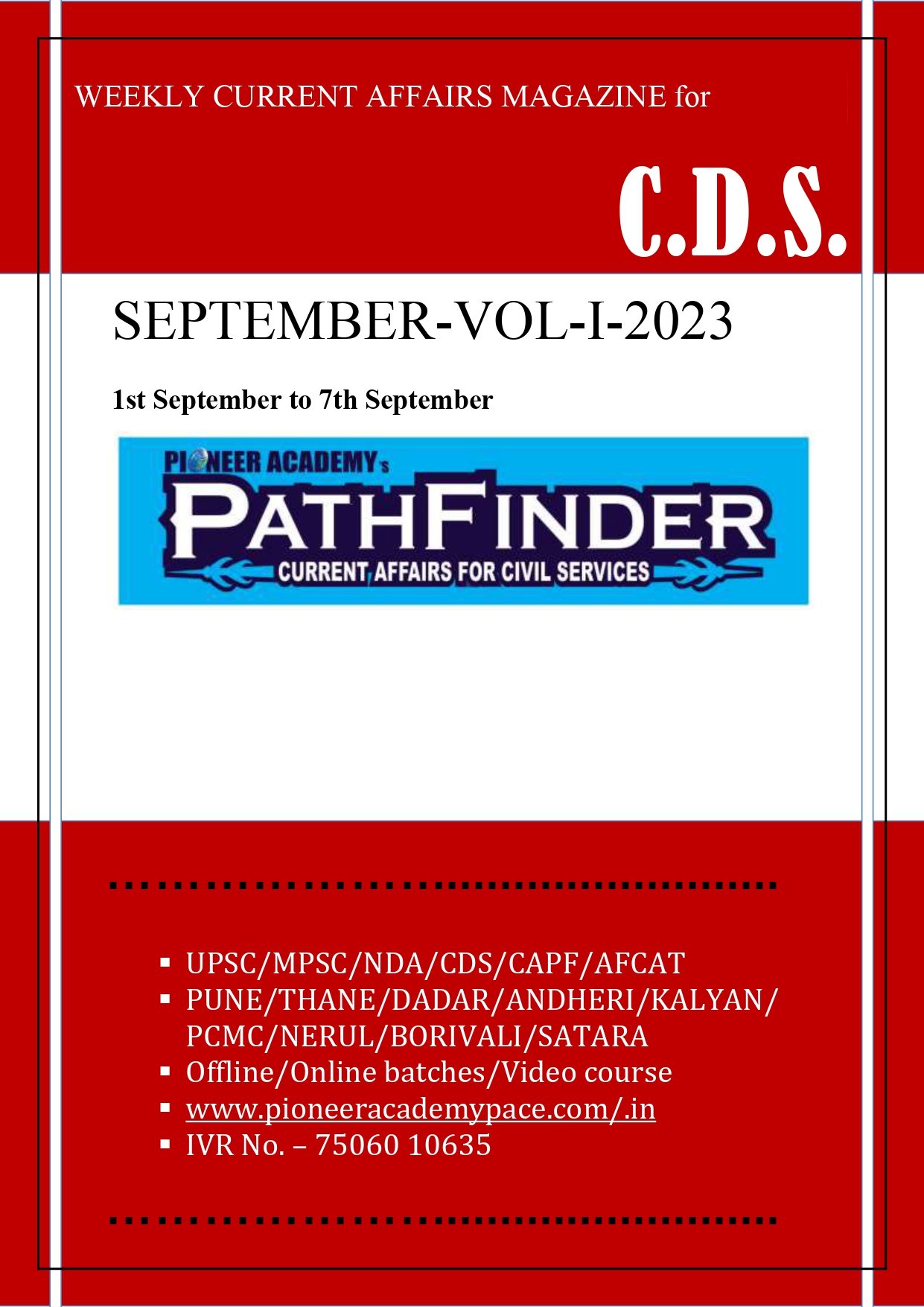 CDS-SEPTEMBER-VOL I- 2023